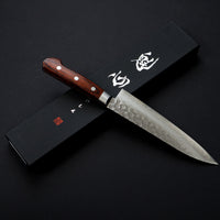 NAKAMURA STAINLESS KAISHIN HAMMERED DAMASCUS GYUTO 180MM MAGNOLIA HANDLE