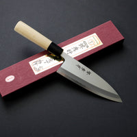 SAKAI TAKAYUKI WHITE STEEL KASUMITOGI DEBA 180MM MAGNOLIA HANDLE