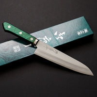 SAKAI KIKUMORI BLUE STEEL GYUTO 175MM GREEN PAKKA HANDLE