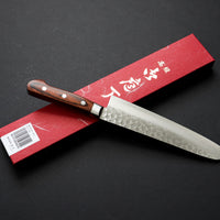 JIKKO VG10 17 LAYER DAMASCUS KIRITSUKE GYUTO 200MM MAHOGANY WOOD HANDLE