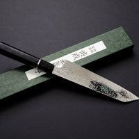 SUKENARI ZDP189 MIRROR DAMASCUS KIRITSUKE GYUTO 210MM SILVER INLAY EBONY HANDLE