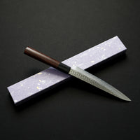 SAKAI TAKAYUKI AUS10 45 LAYER DAMASCUS PETTY 150MM SHITAN HANDLE