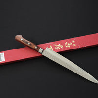 JIKKO VG10 17 LAYER DAMASCUS SUJIHIKI 240MM MAHOGANY WOOD HANDLE