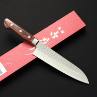 JIKKO VG10 17 LAYER DAMASCUS SANTOKU 180MM MAHOGANY WOOD HANDLE