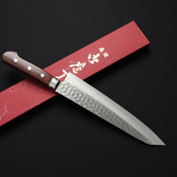 JIKKO VG10 17 LAYER DAMASCUS KIRITSUKE GYUTO 230MM MAHOGANY WOOD HANDLE