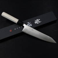 NAKAMURA GINSAN KAISHIN THIN SERIES KIRITSUKE GYUTO 210MM MAGNOLIA HANDLE