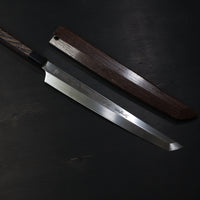 SAKAI TAKAYUKI VG10 HONYAKI DRAGON ENGRAVING SAKIMARU YANAGIBA 300MM WENGE HANDLE WITH SHEATH