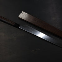 SAKAI TAKAYUKI VG10 HONYAKI DRAGON ENGRAVING SAKIMARU YANAGIBA 300MM WENGE HANDLE WITH SHEATH