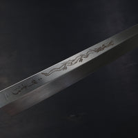SAKAI TAKAYUKI VG10 HONYAKI DRAGON ENGRAVING SAKIMARU YANAGIBA 300MM WENGE HANDLE WITH SHEATH
