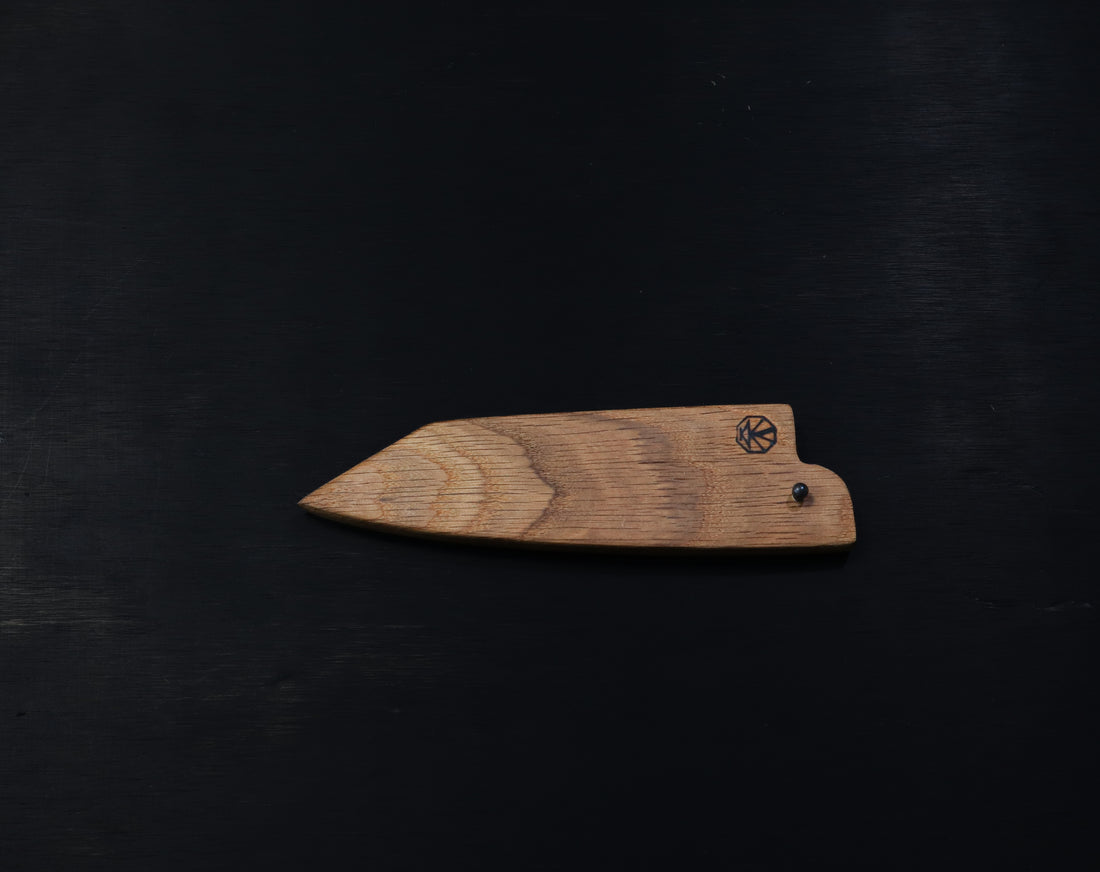 SPALTED WHITE OAK SAYA FOR KIRITSUKE SANTOKU